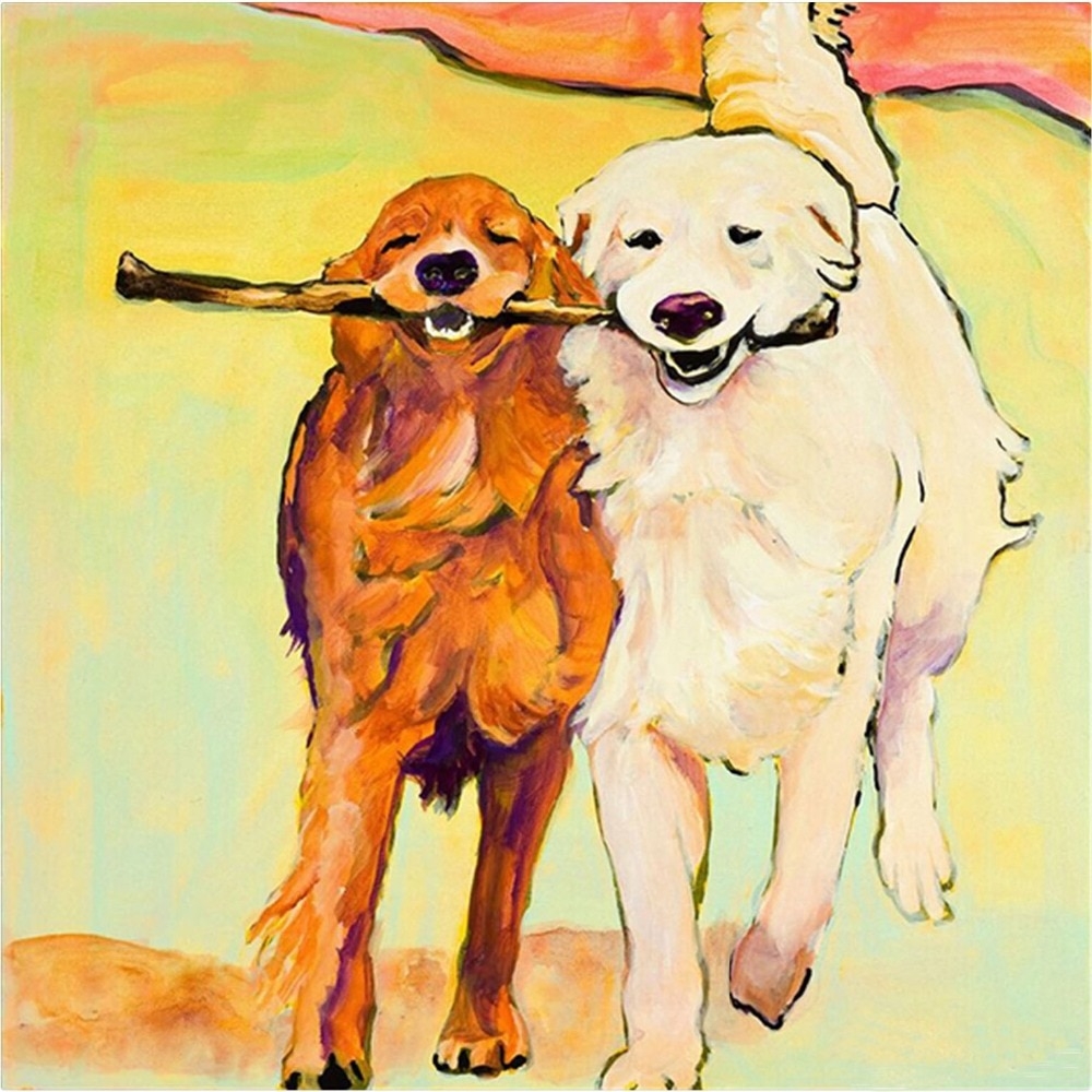 Картина с двумя собаками