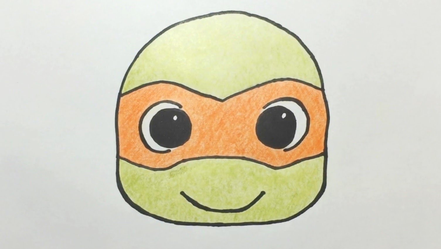 Рисунок черепаха для срисовки легкие