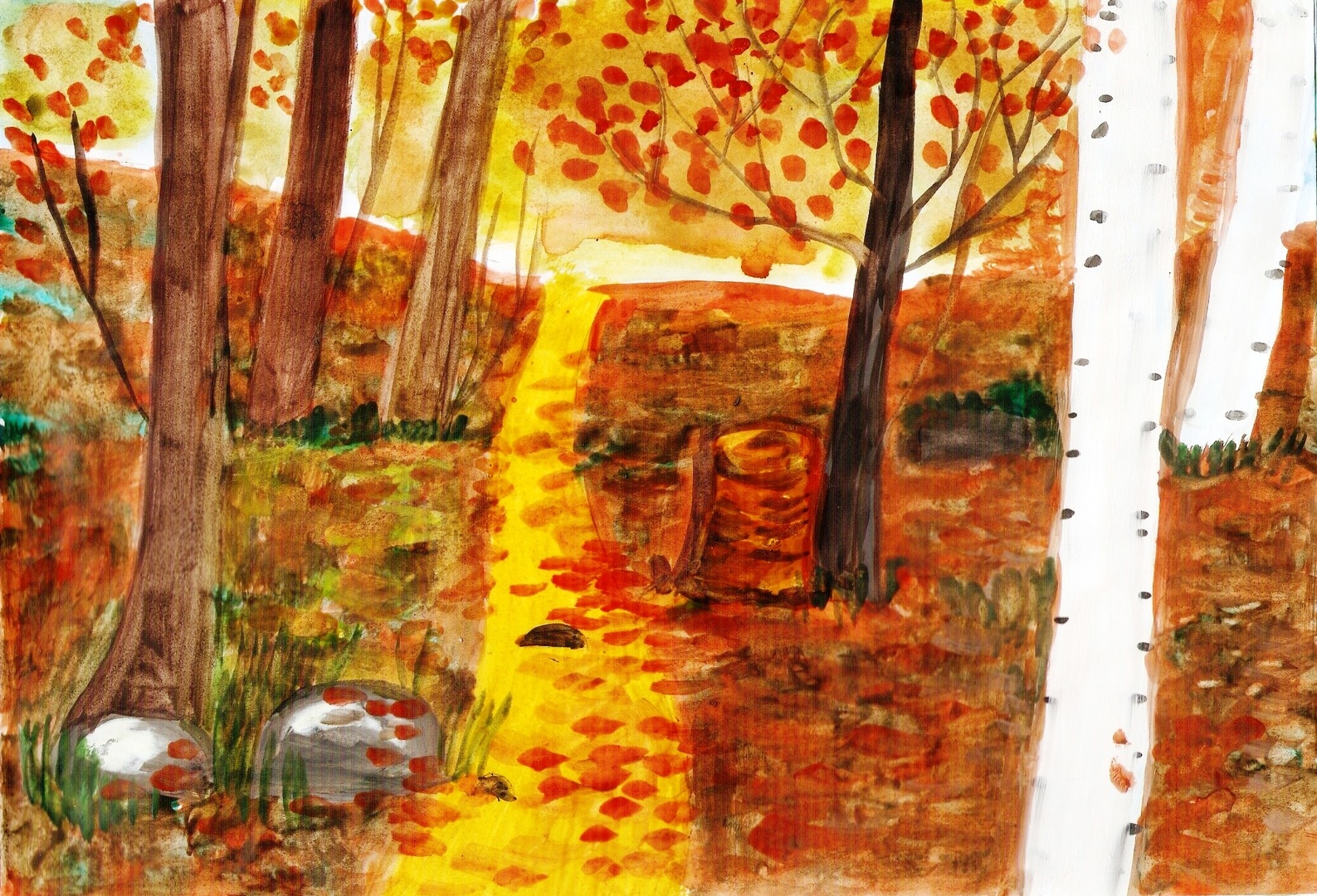 Осенний пейзаж детский сад