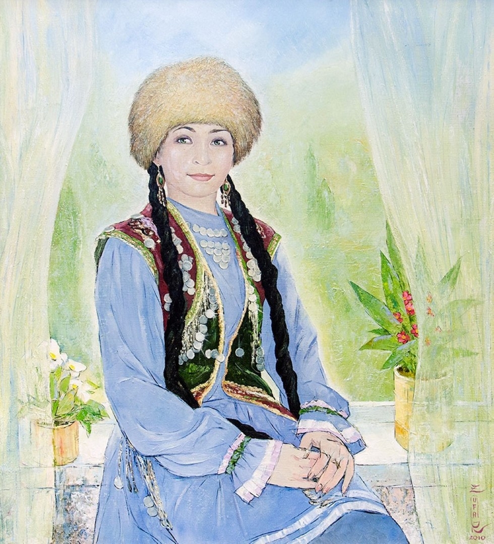 «Девушка-башкирка в голубом» 1928 Давлеткильдеев