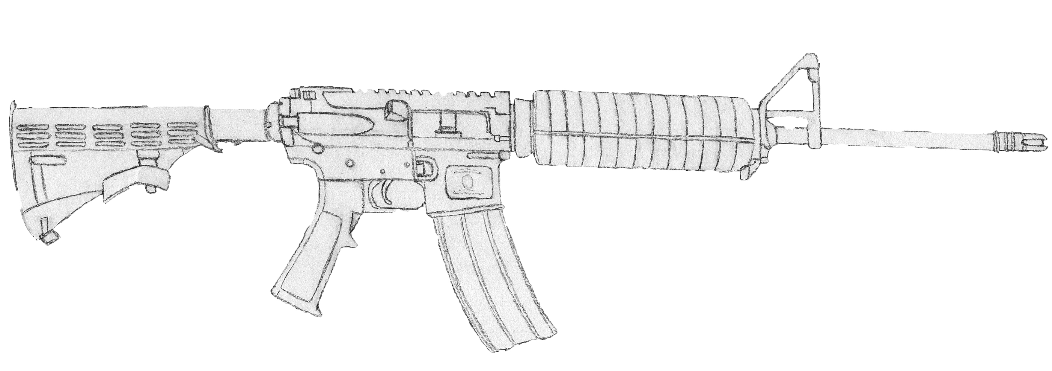Оружие м4 а4 чертеж