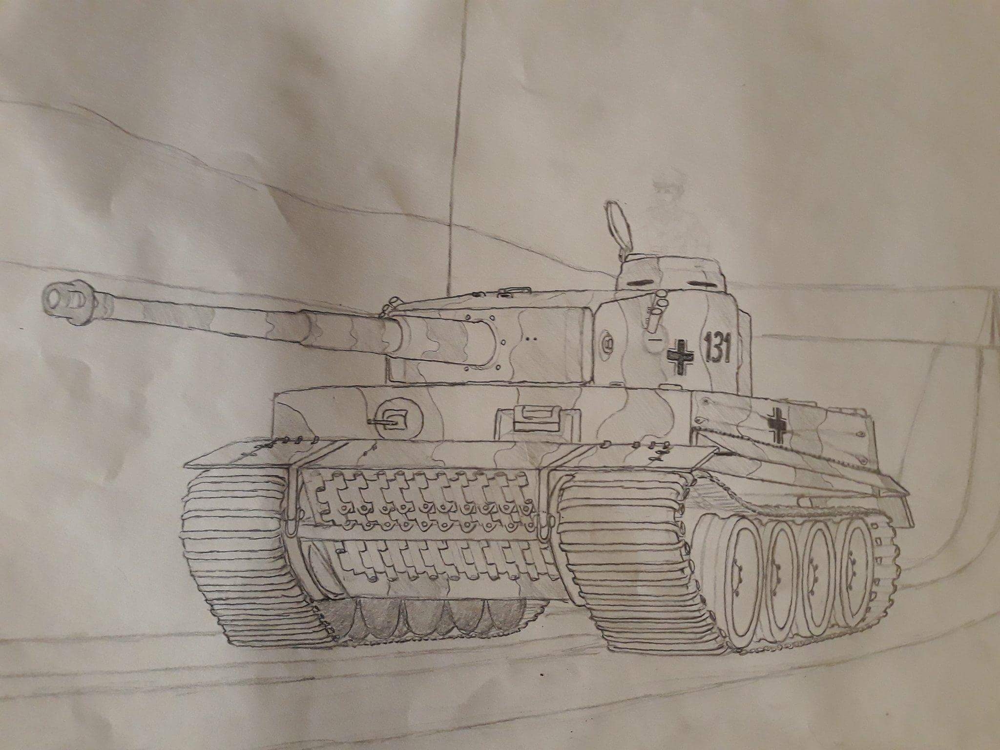 Как нарисовать танк тигр 1