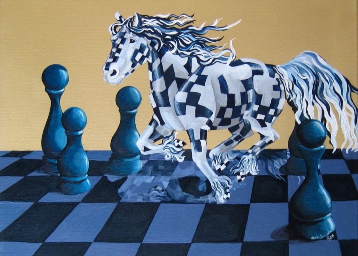 Конь на шахматной доске