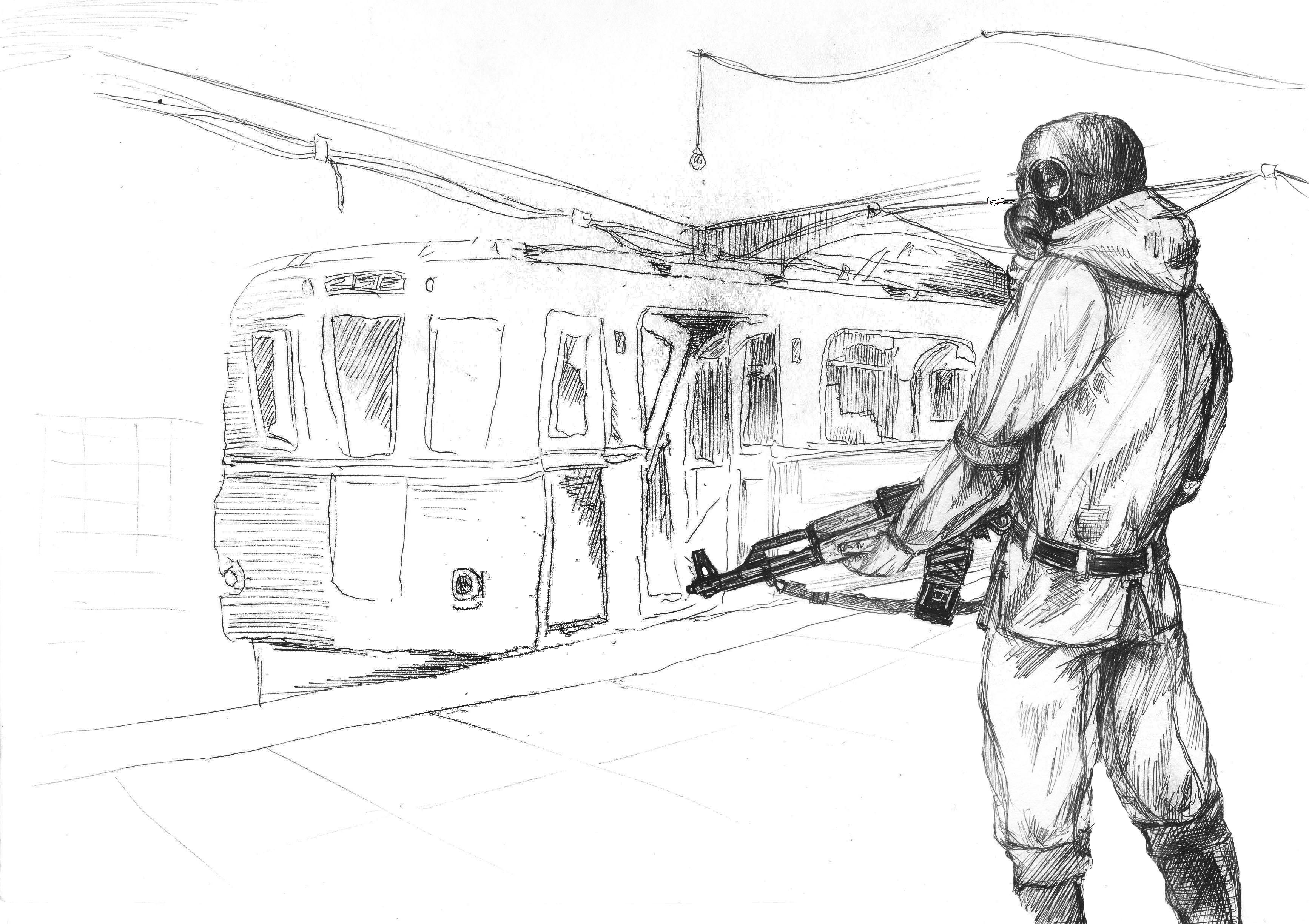 Раскраска Metro 2033