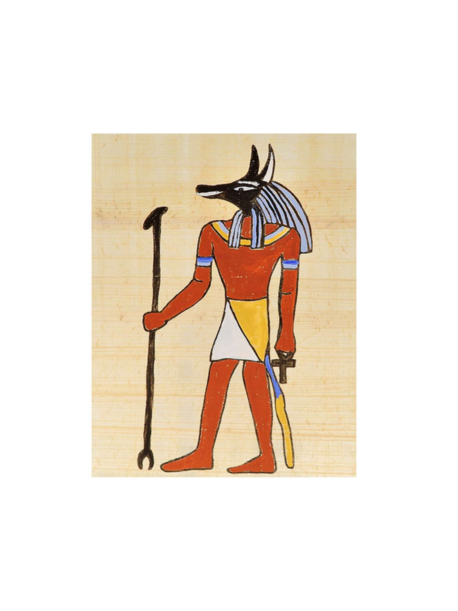 Бог Анубис в древнем Египте рисунок