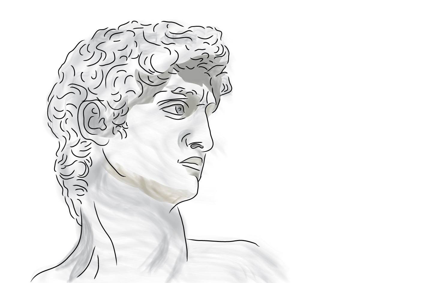 Греческий мужской профиль рисунок