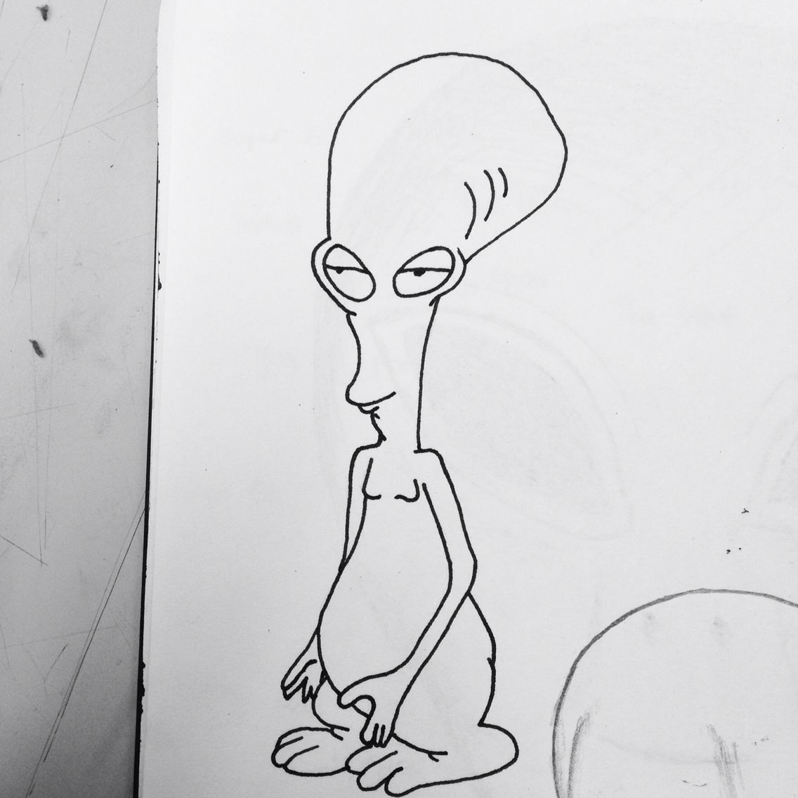 Рисунки для срисовки ручкой пришельцы