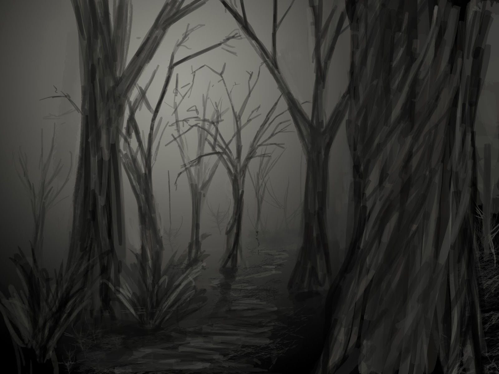 Страшный лес арт