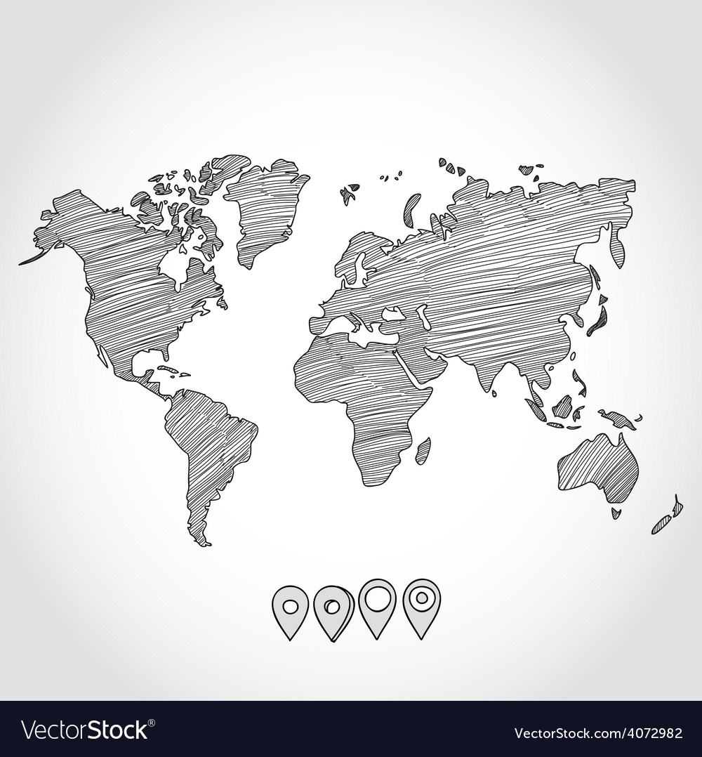 Карта мира эскиз