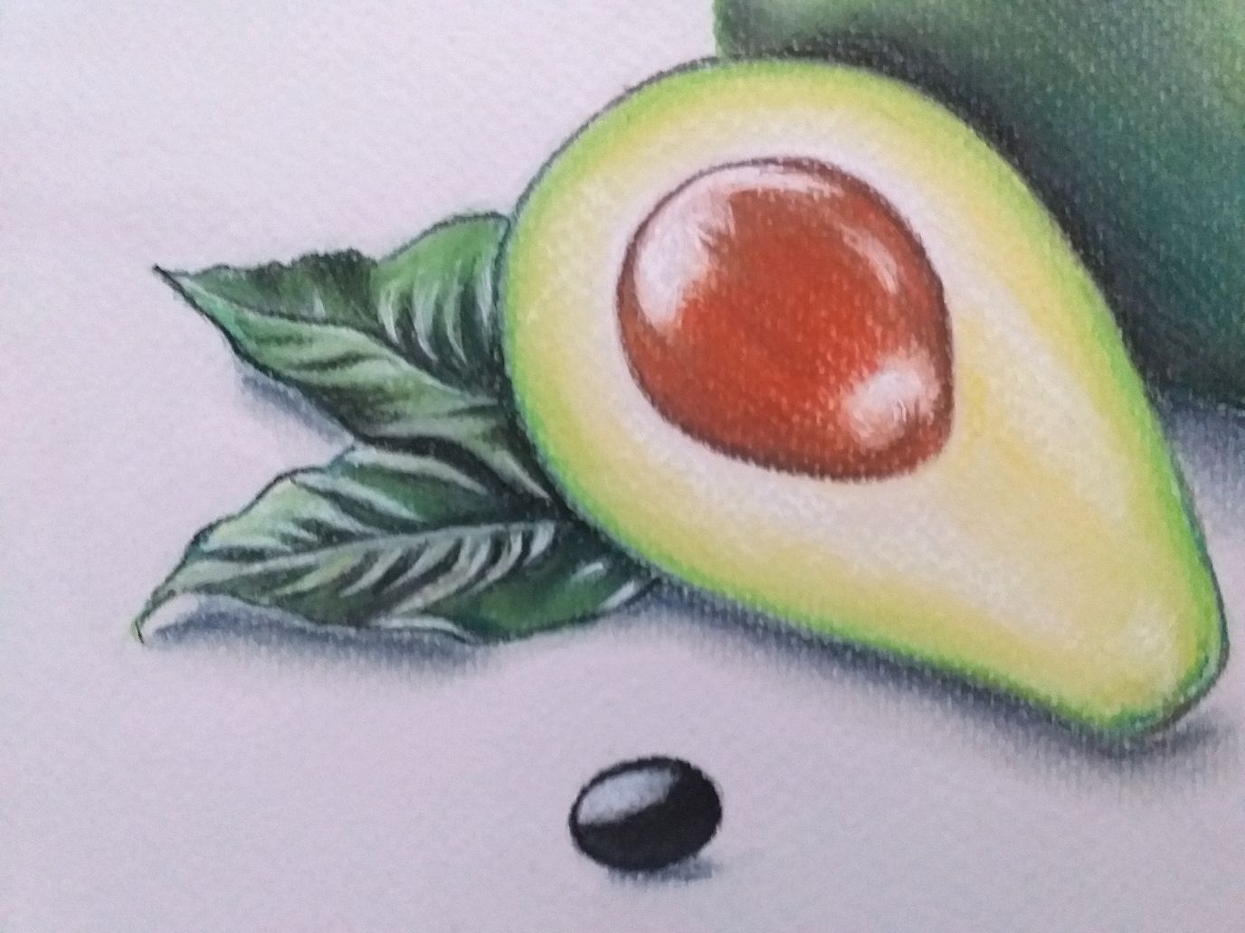 Авокадо рисунок пастелью