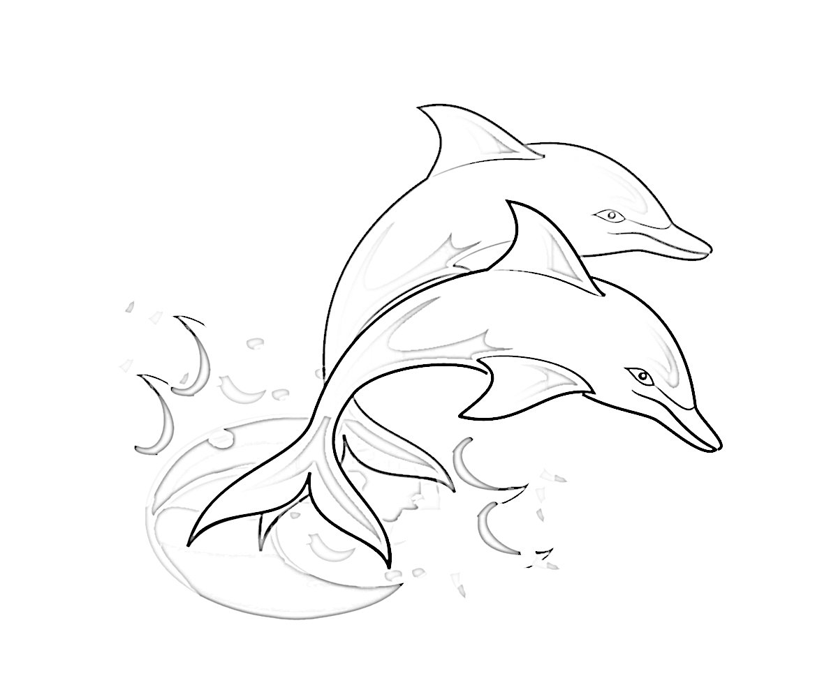 Рисунок дельфина карандашом для детей