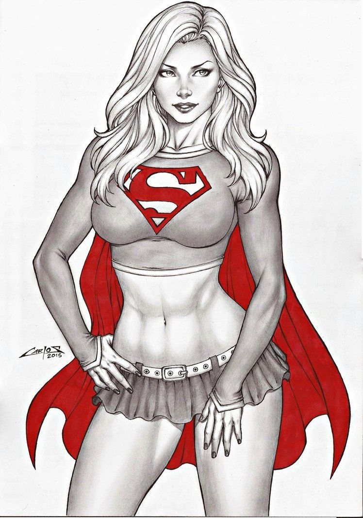 Рисунки супергероев девушек