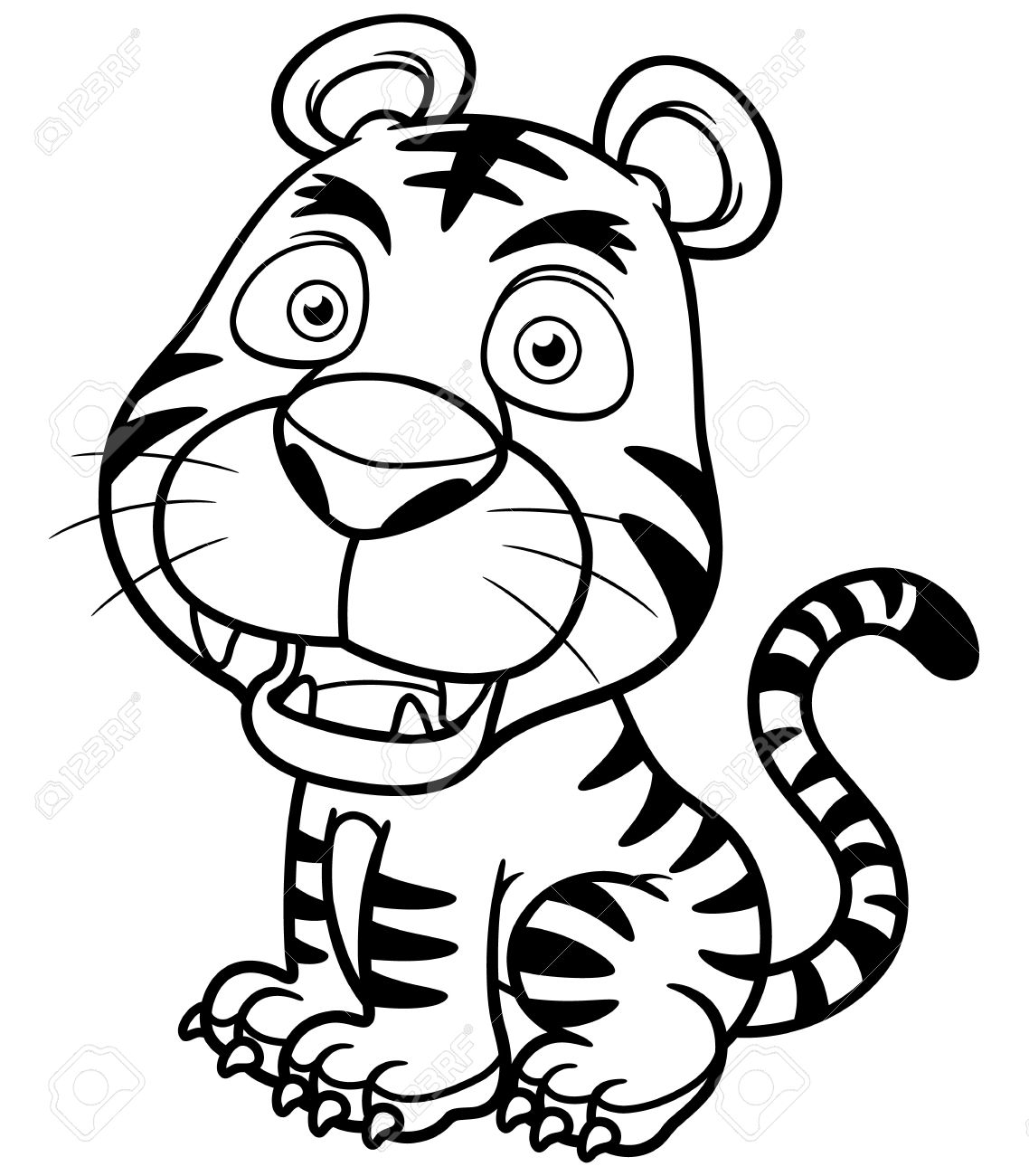 Тигр Лео и тигр раскраски
