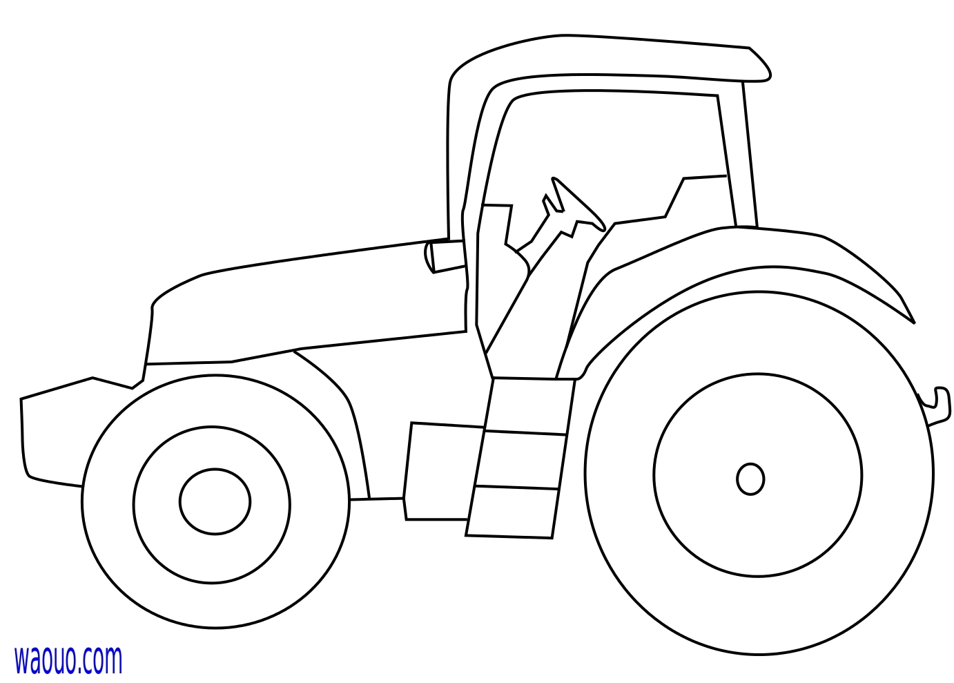 Трактор контур для детей
