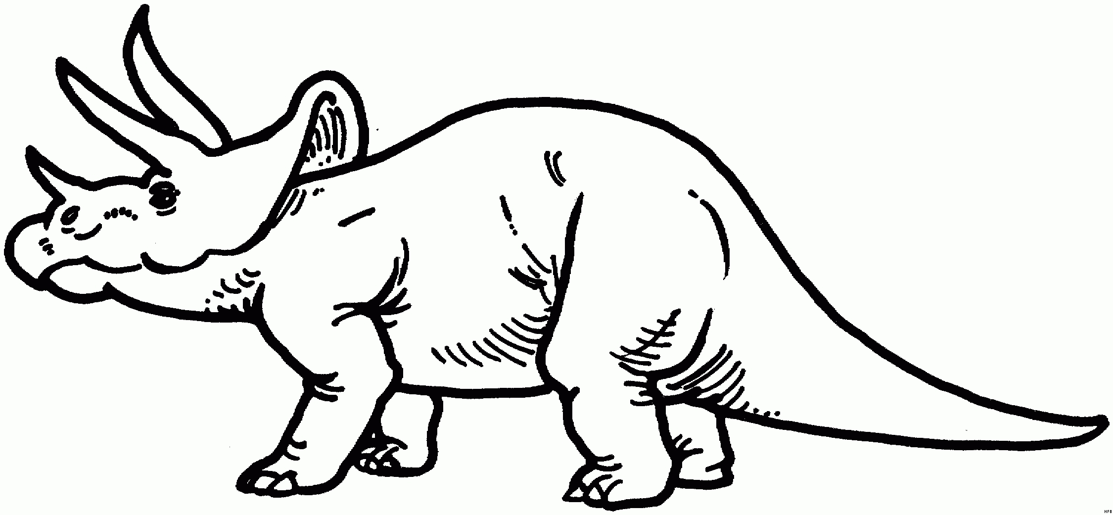 Динозавр Трицератопс раскраска для детей
