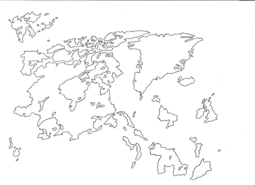 Карта фэнтези черно белая