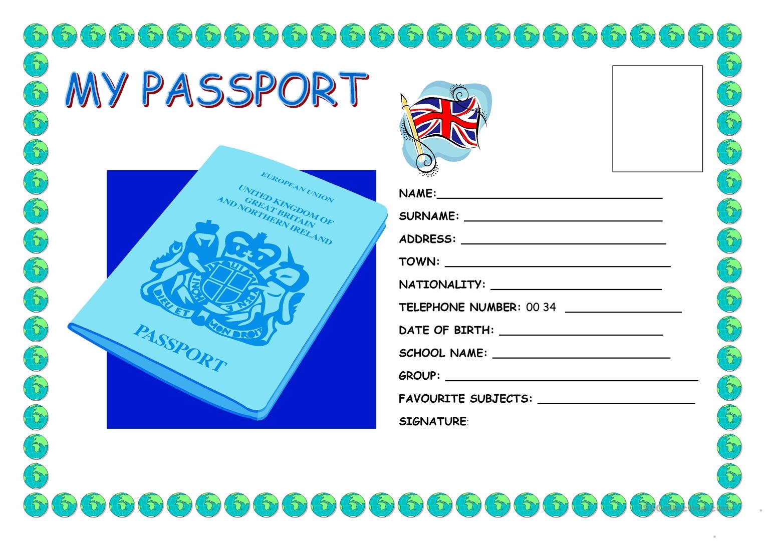 Английский паспорт для детей