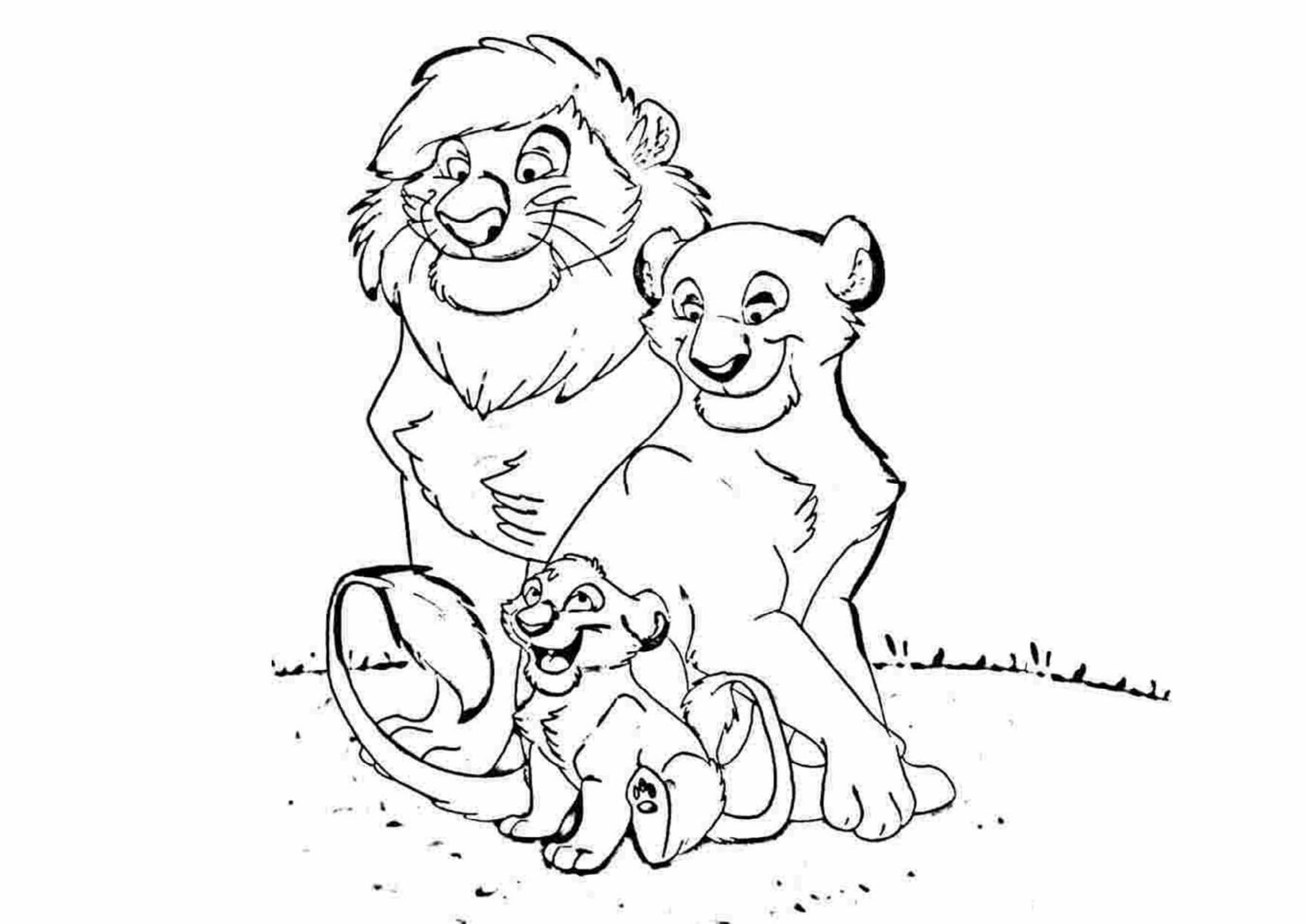 Львенок рисунок для детей карандашом
