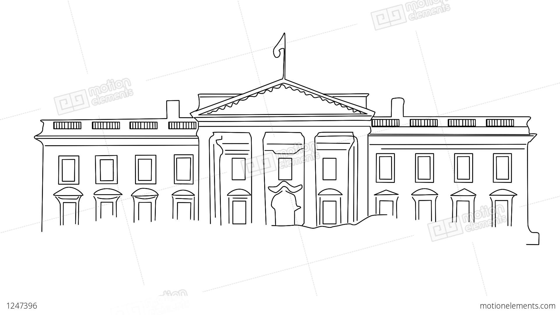 Белый дом США раскраска
