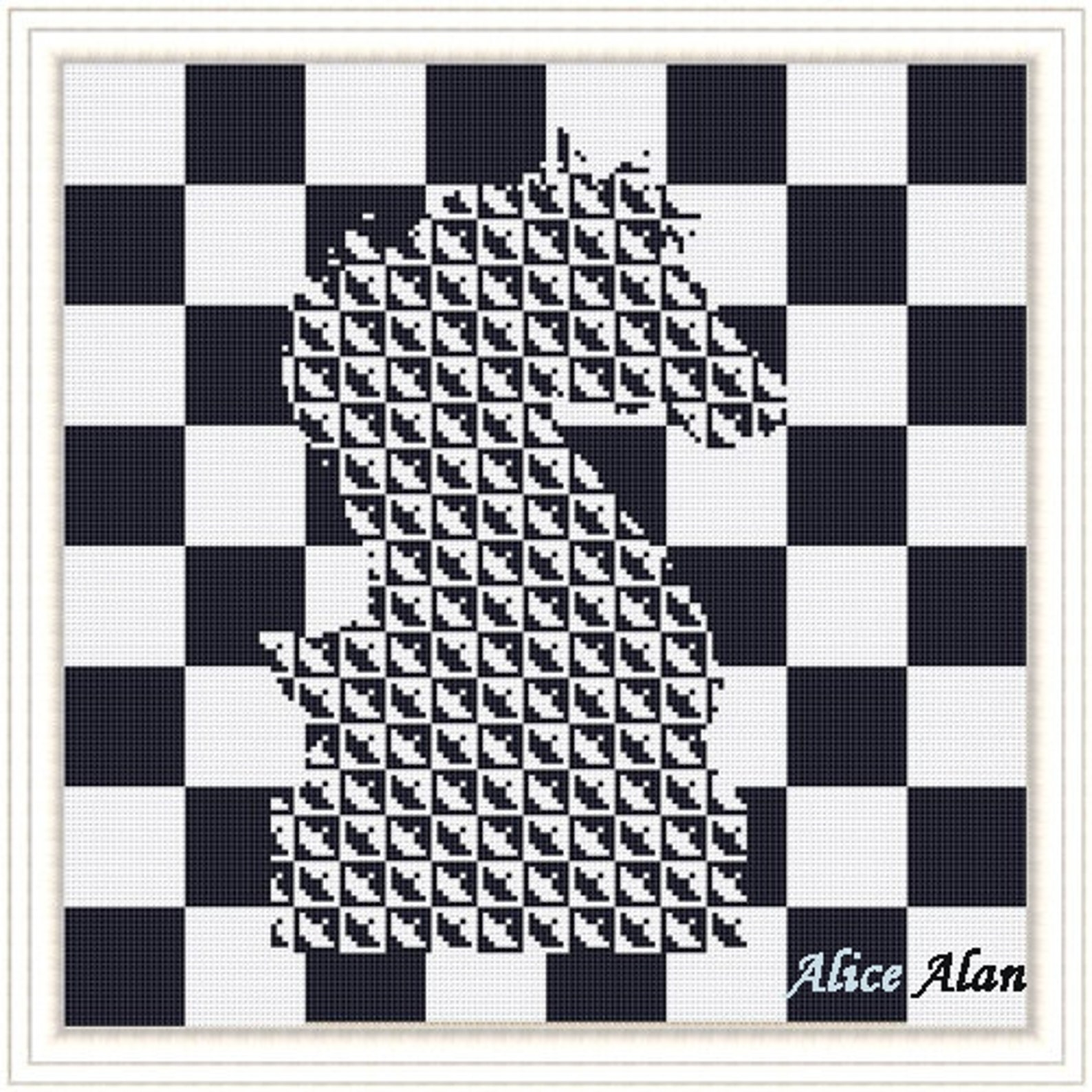Схема вышивки шахматы