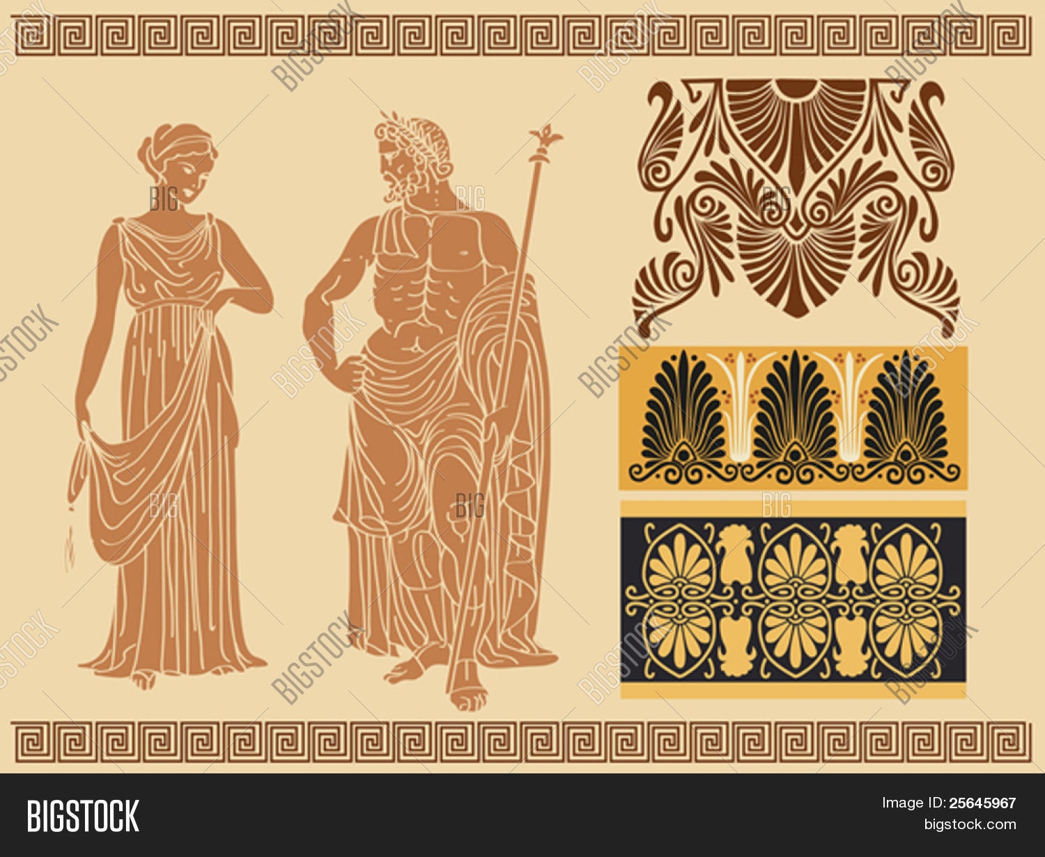 Орнамент в стиле древней Греции