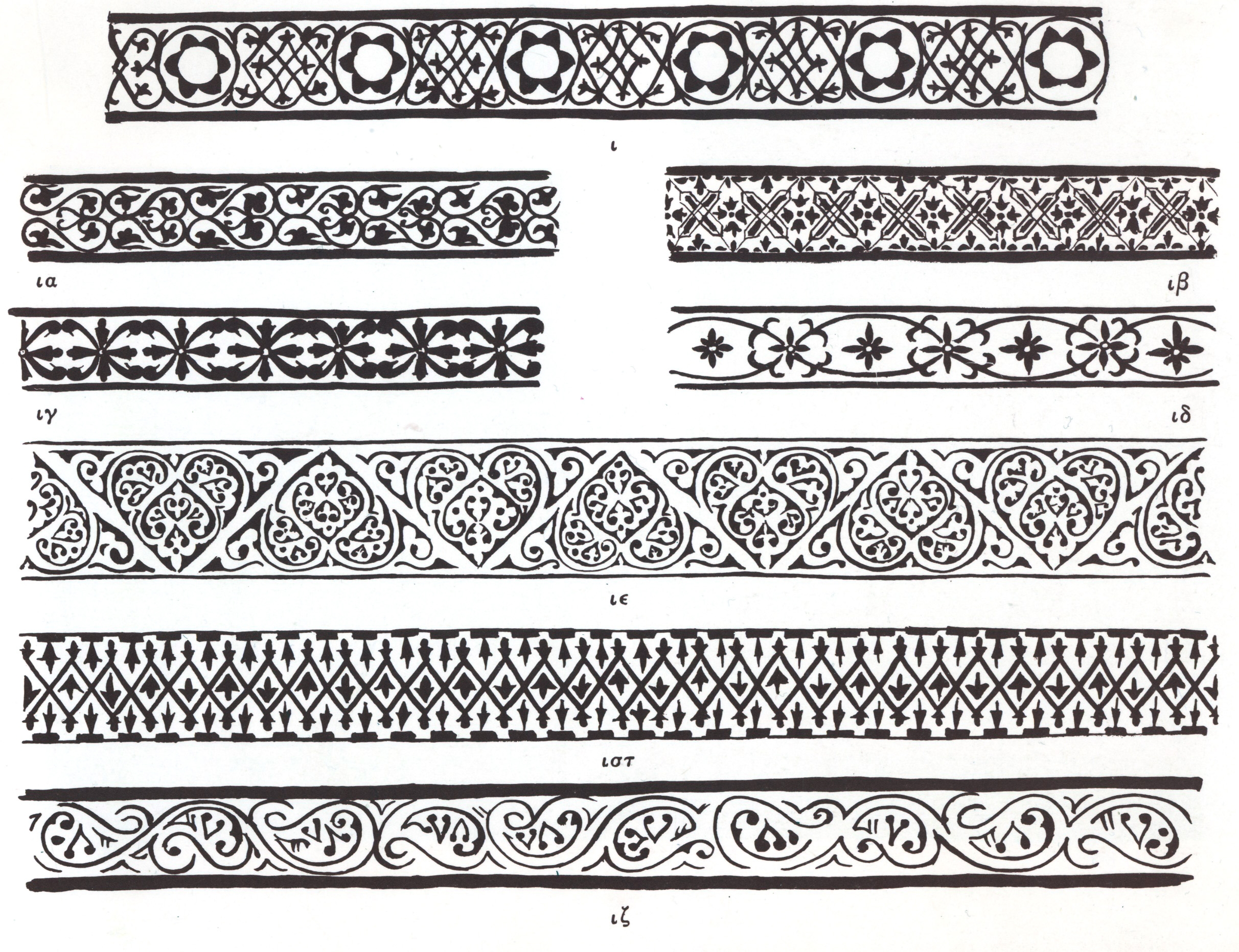 Византийский орнамент линейный