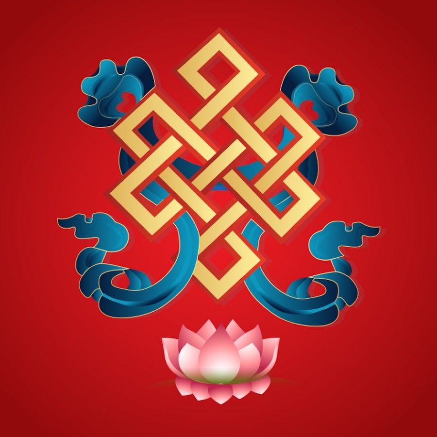 Тибетский мистический символ узел бесконечности