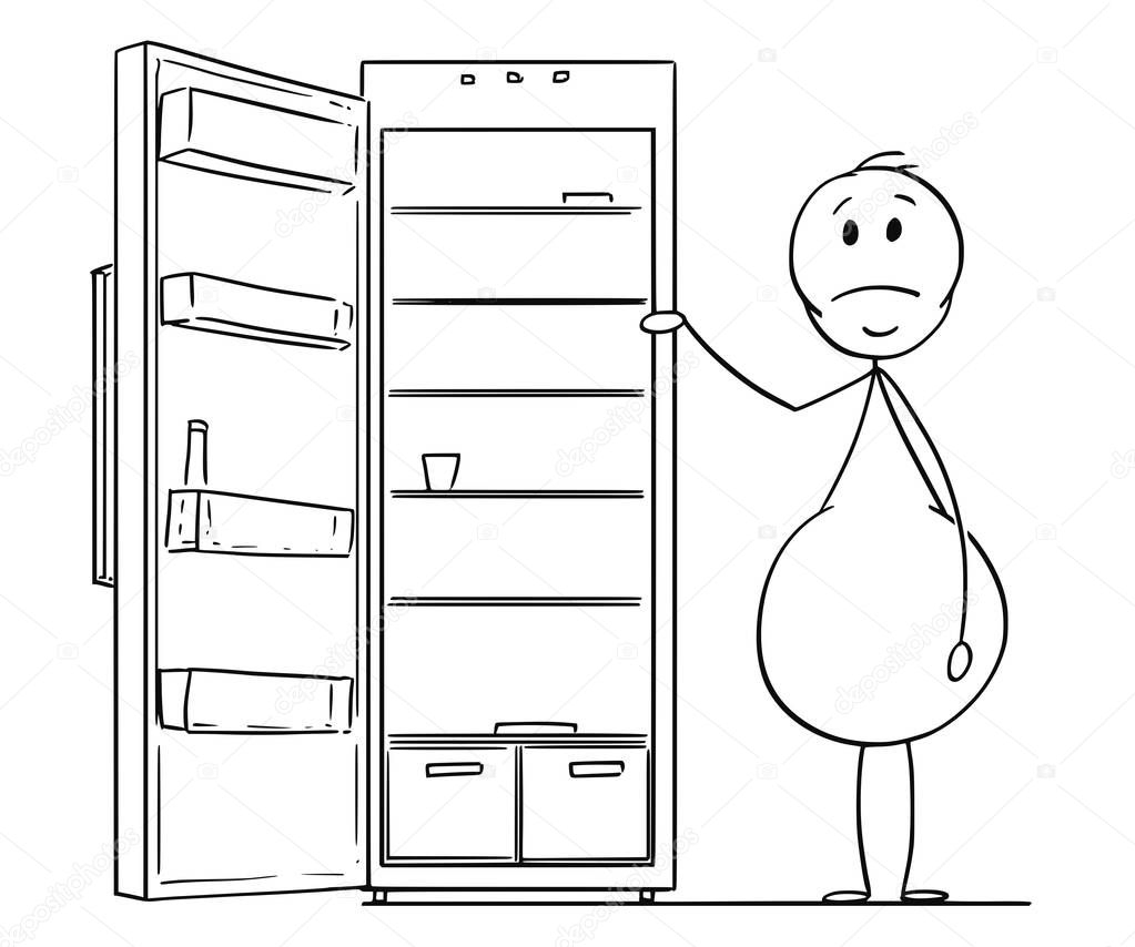 Пустой холодильник рисунок
