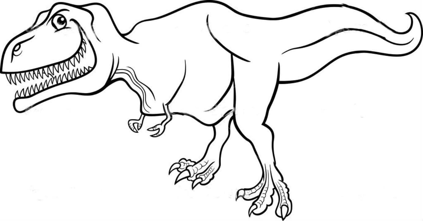 Динозавр раскраска на белом фоне