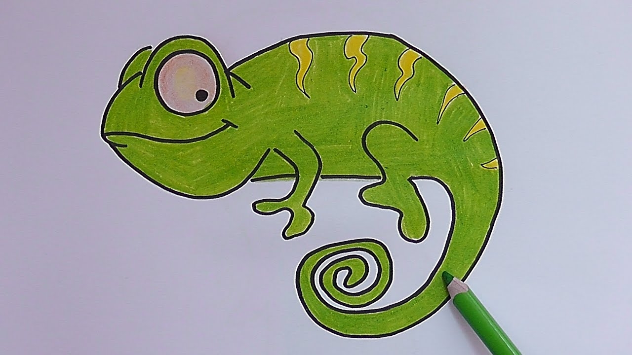 Нарисовать игуану видео