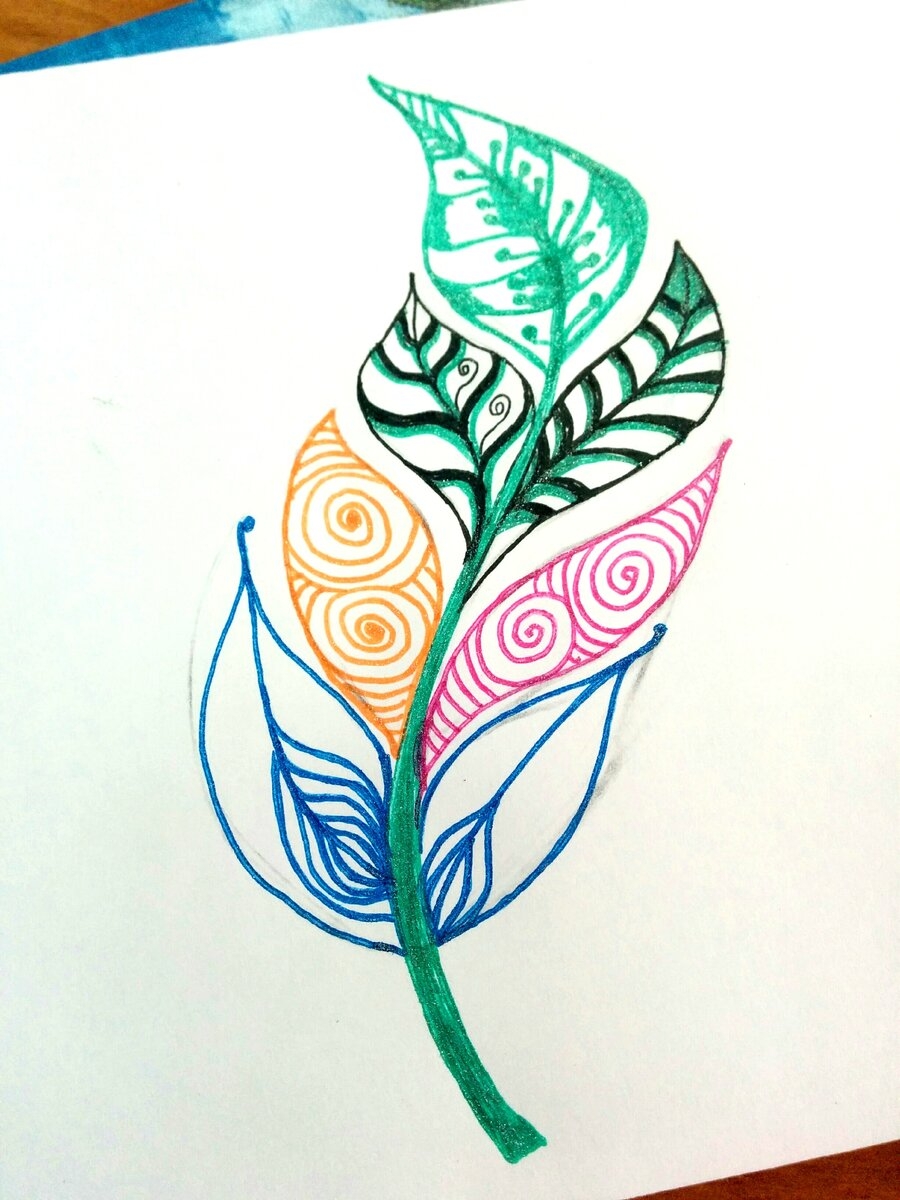 Рисунки разноцветными ручками легкие