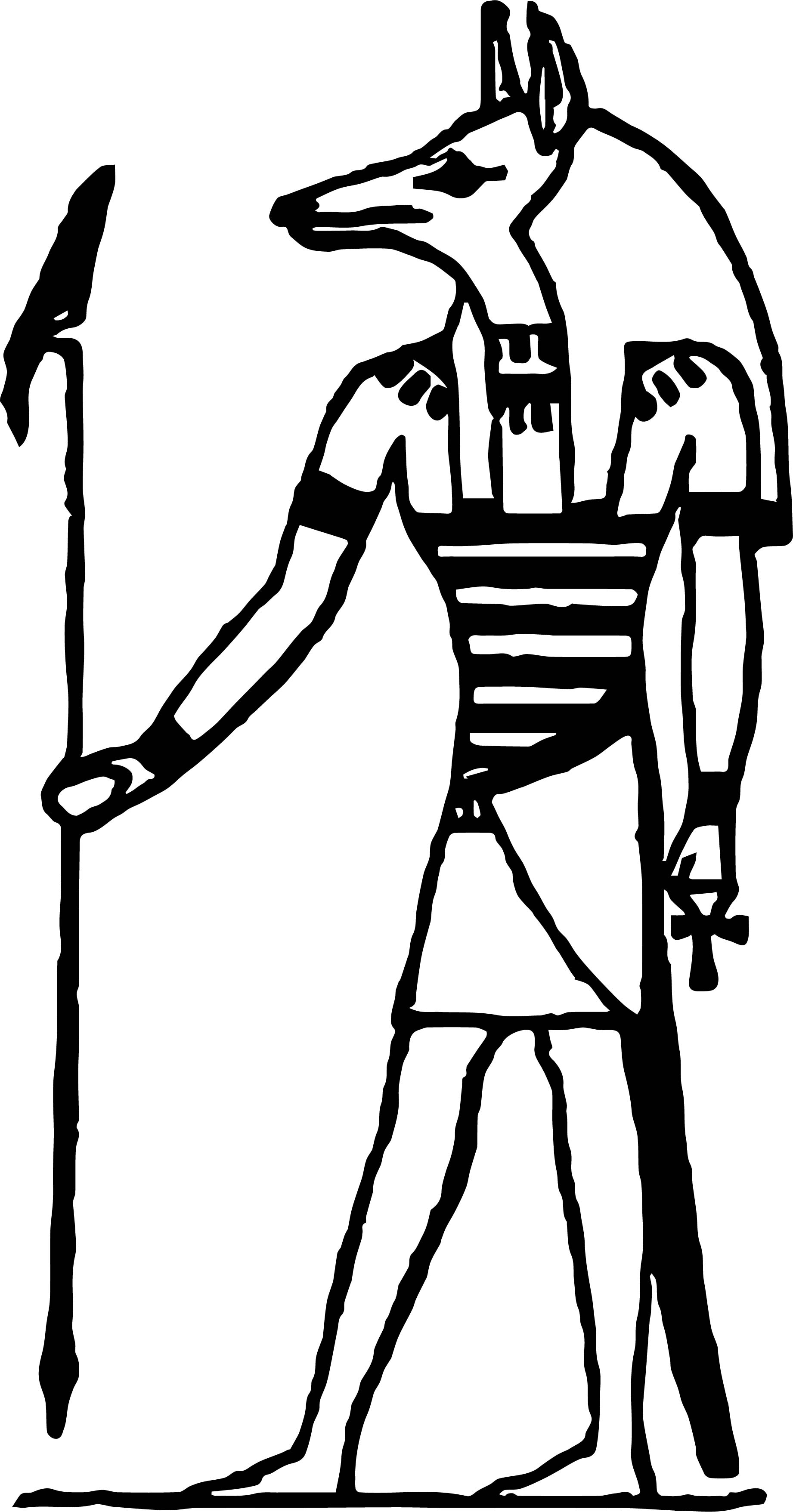 Египетский Бог Анпу рисунок красивый