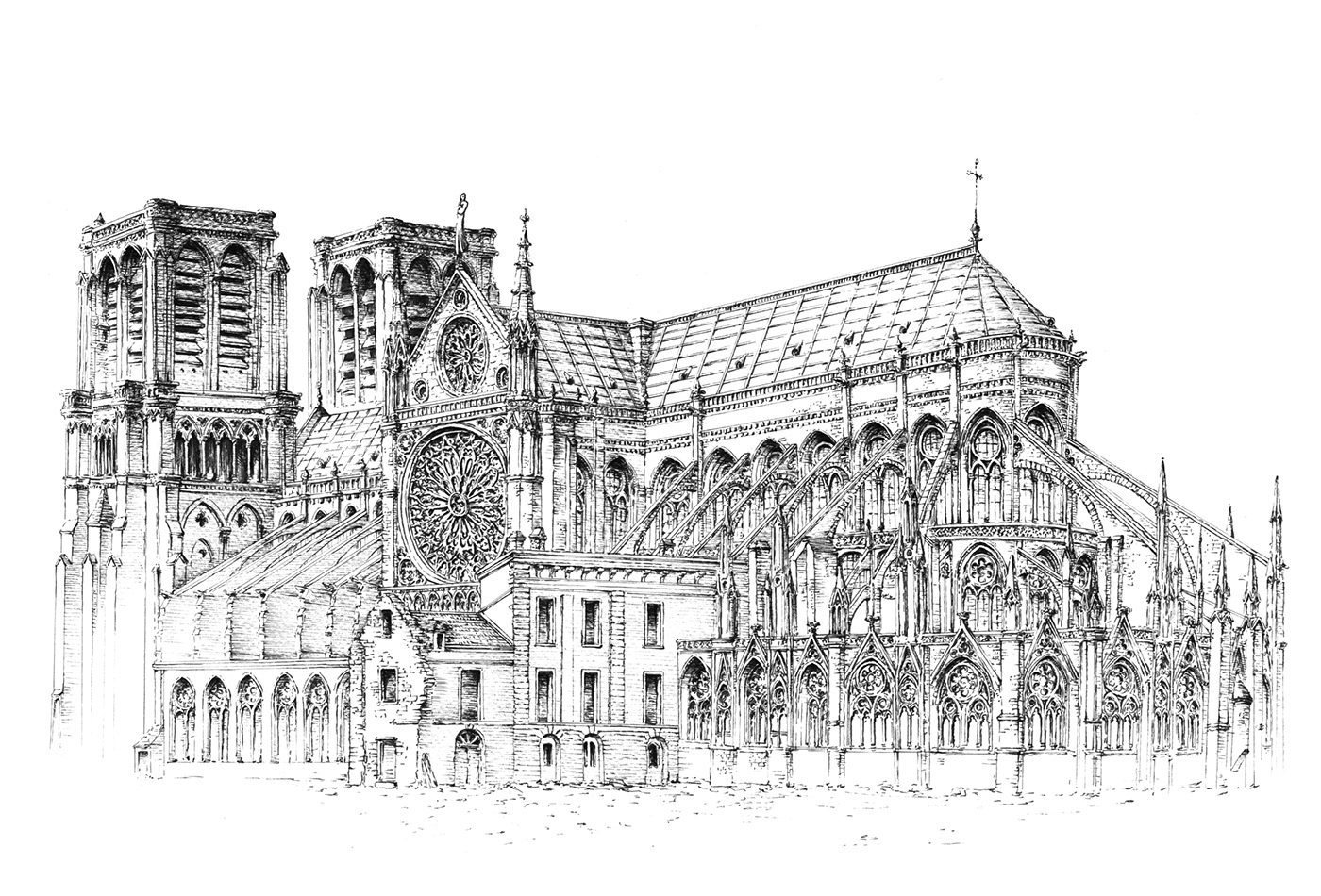 Собор Парижской Богоматери фасад