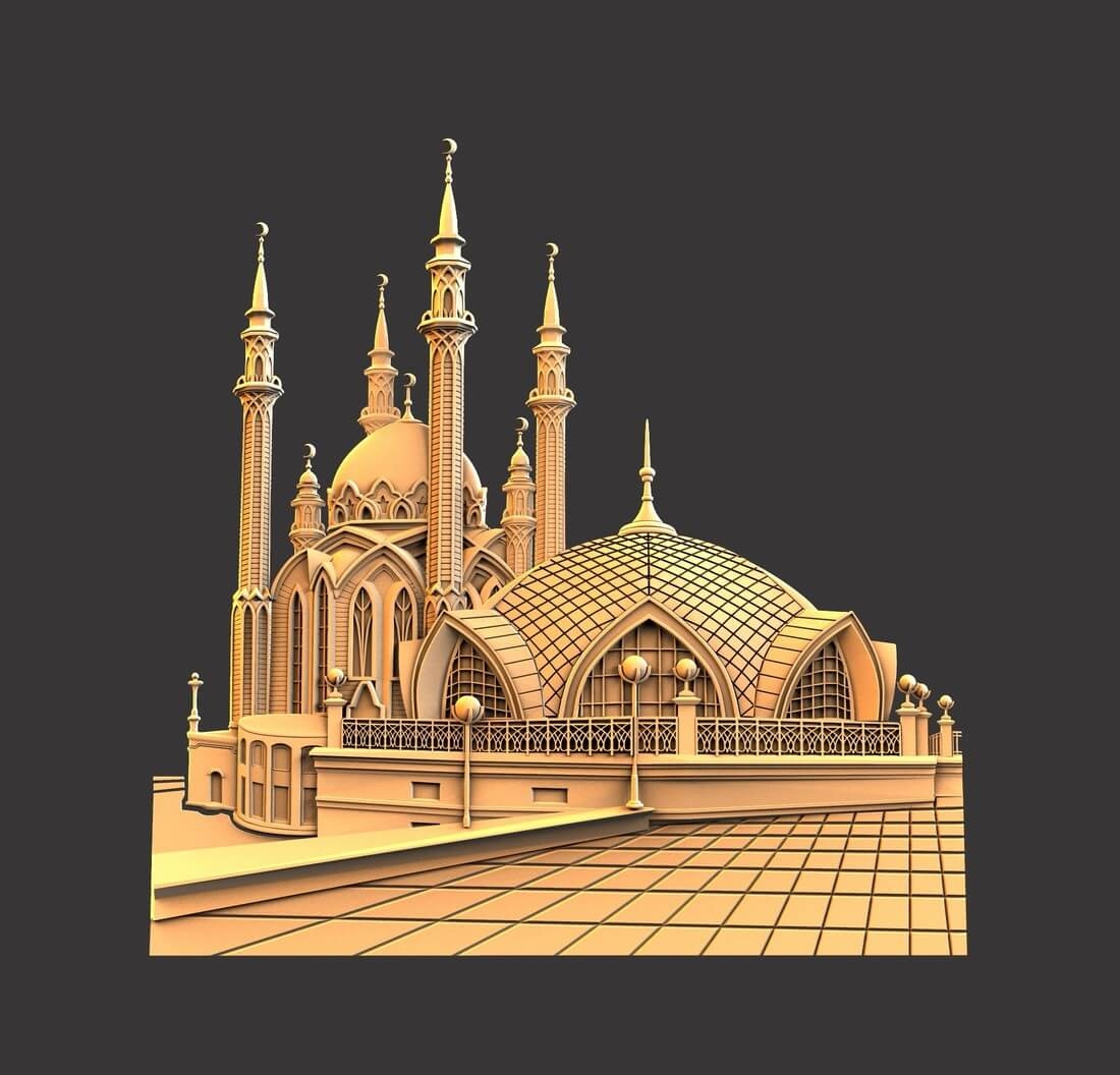 Мечеть кул-Шариф в Казани в векторе