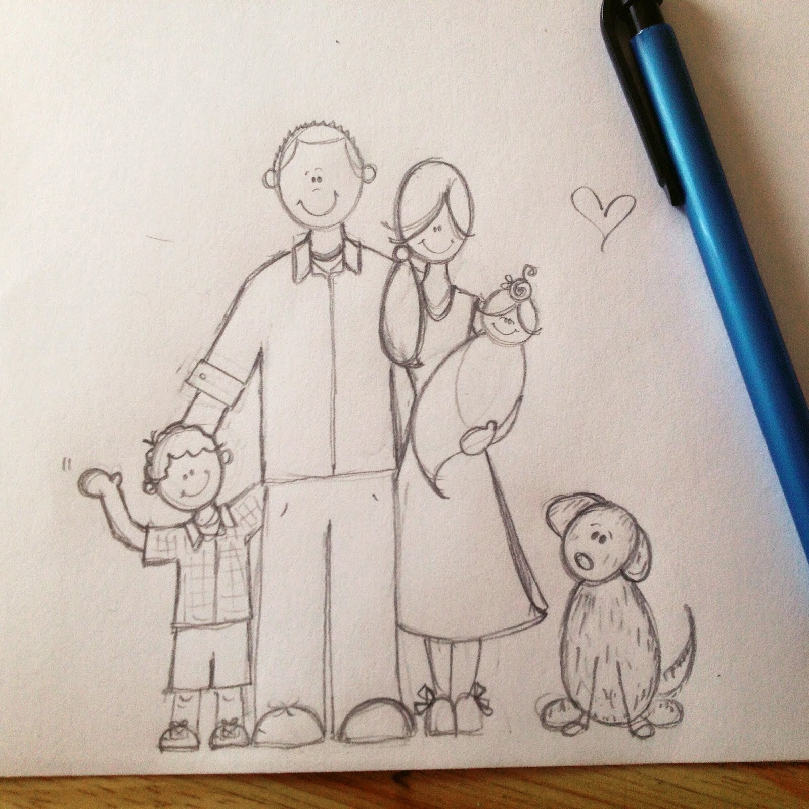 Рисунок семьи для срисовки