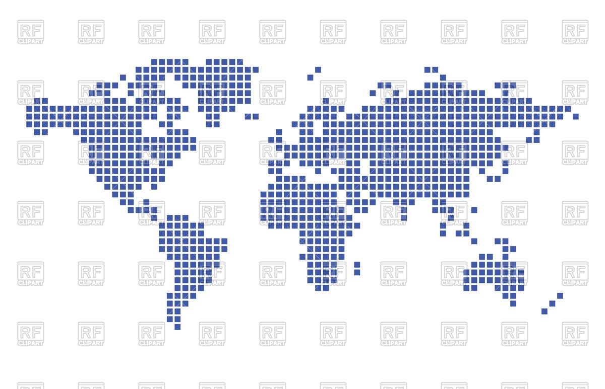 Карта мира из квадратиков