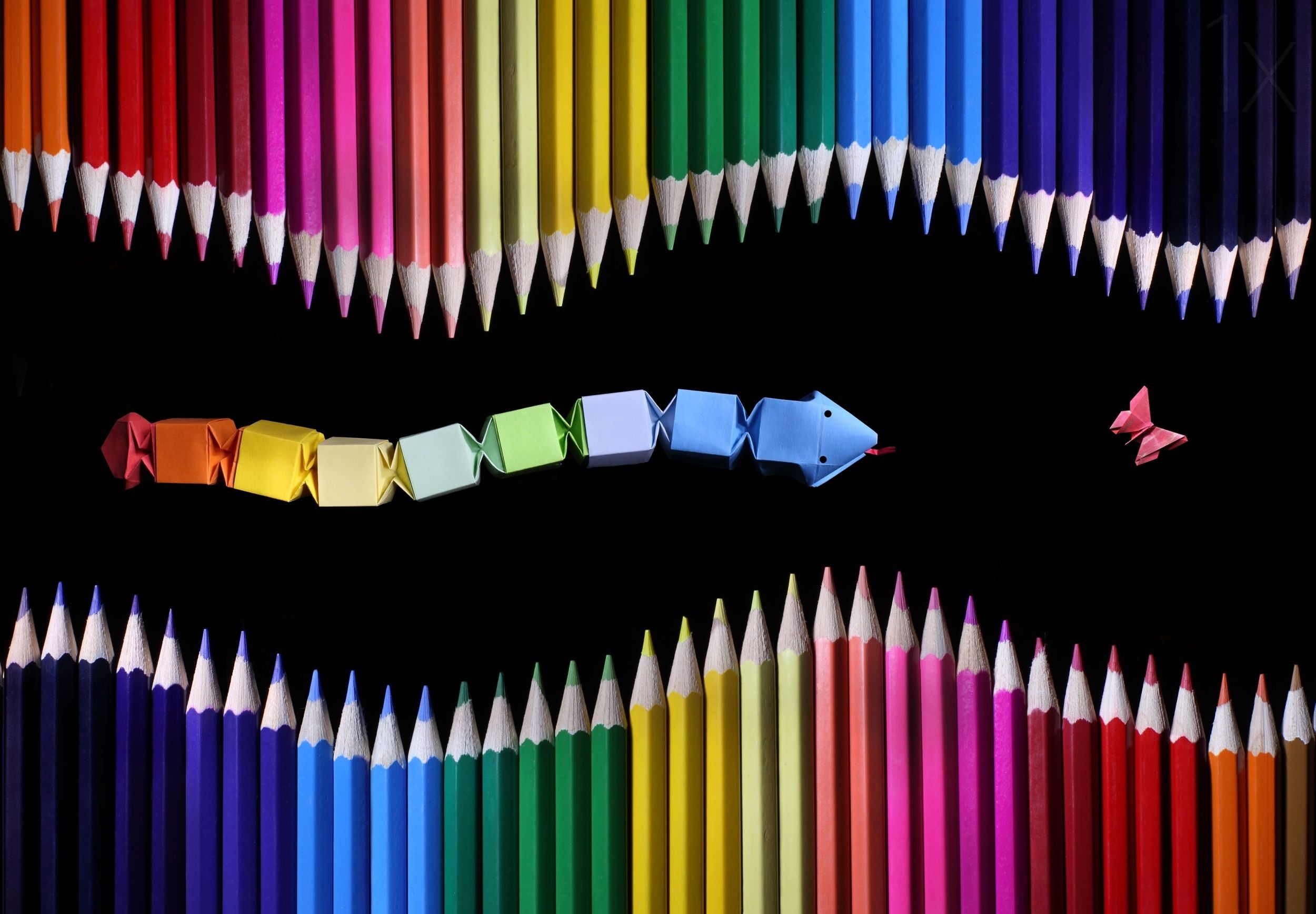 Инсталляции из цветных карандашей
