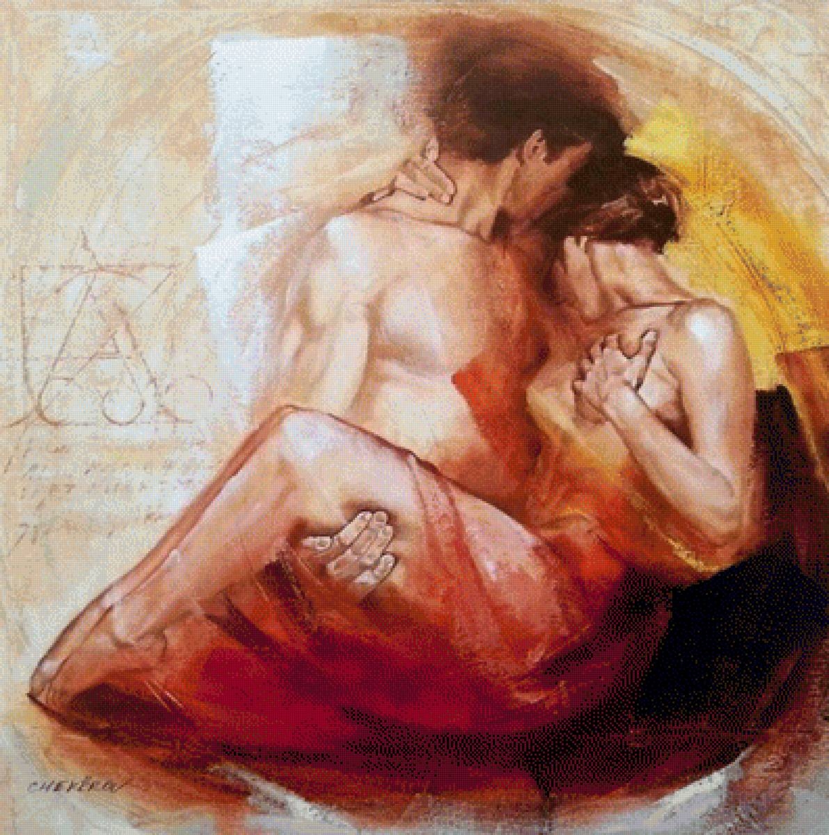 Арт рисунок женщина и мужчина