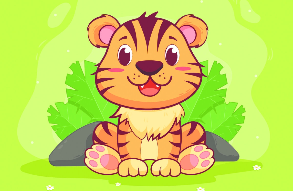 Мордочка тигренка рисунок