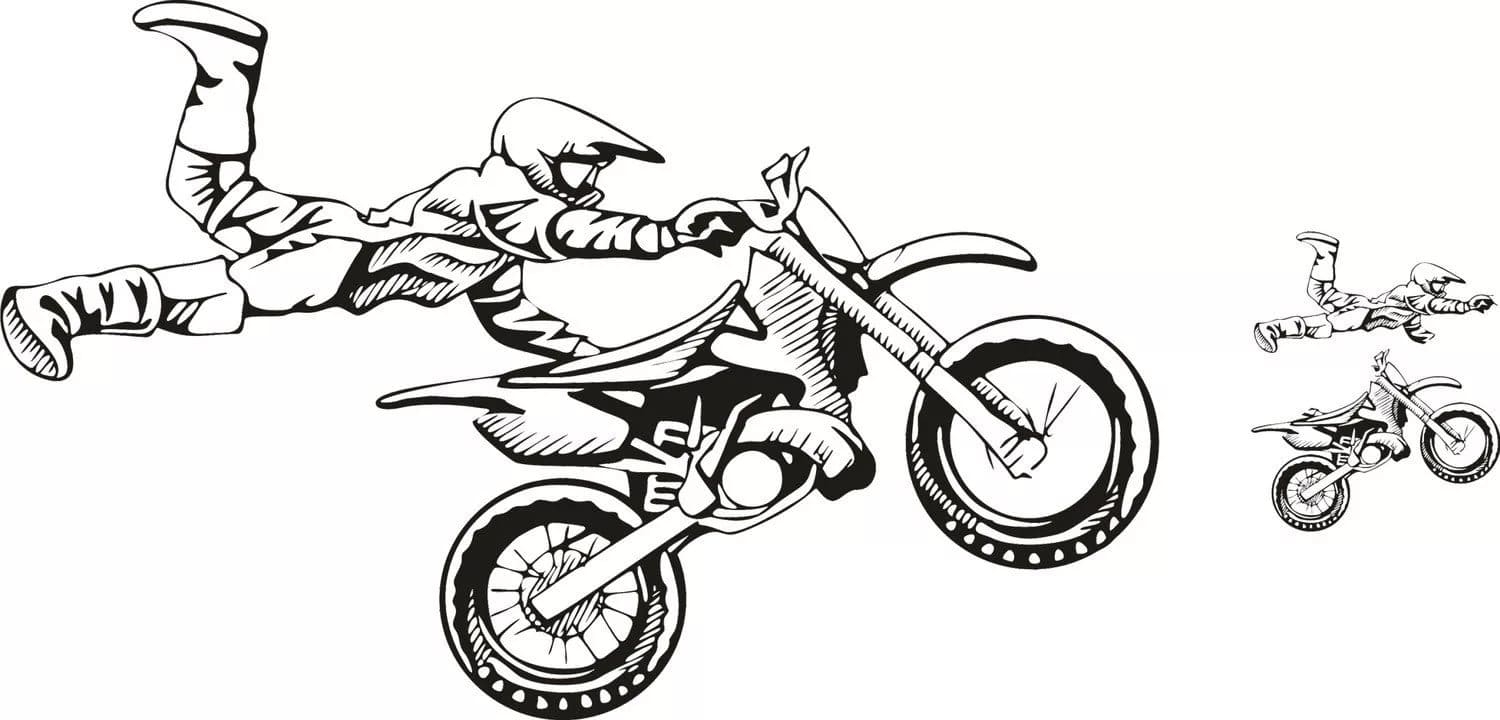 Эскиз кроссового мотоцикла