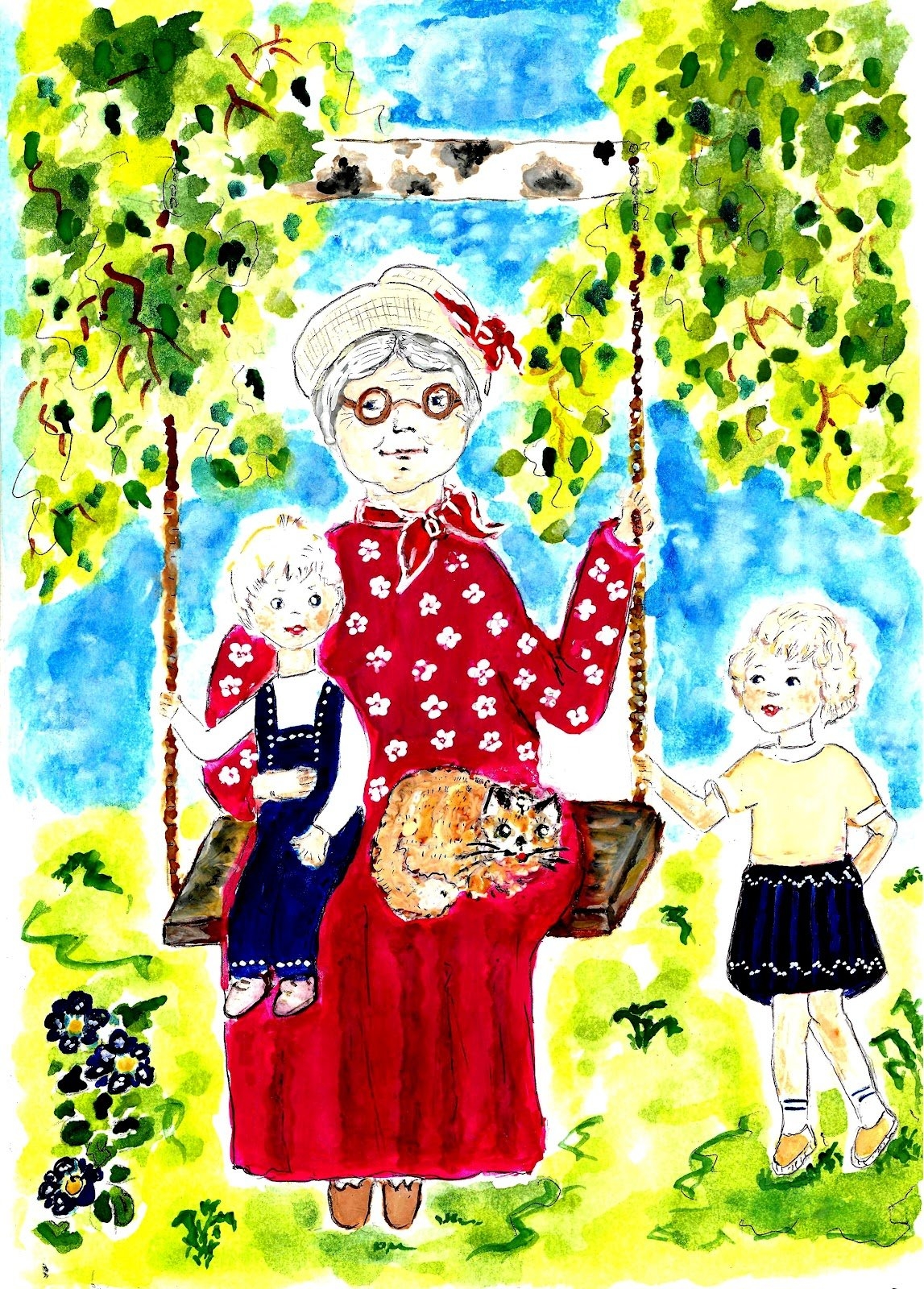 Детский рисунок бабушки