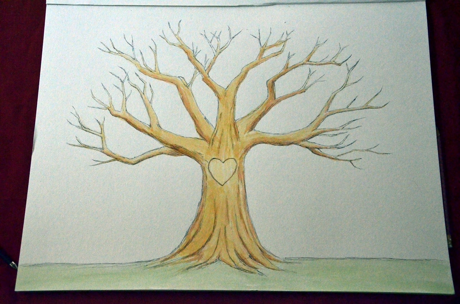 Рисование дерева на ватмане