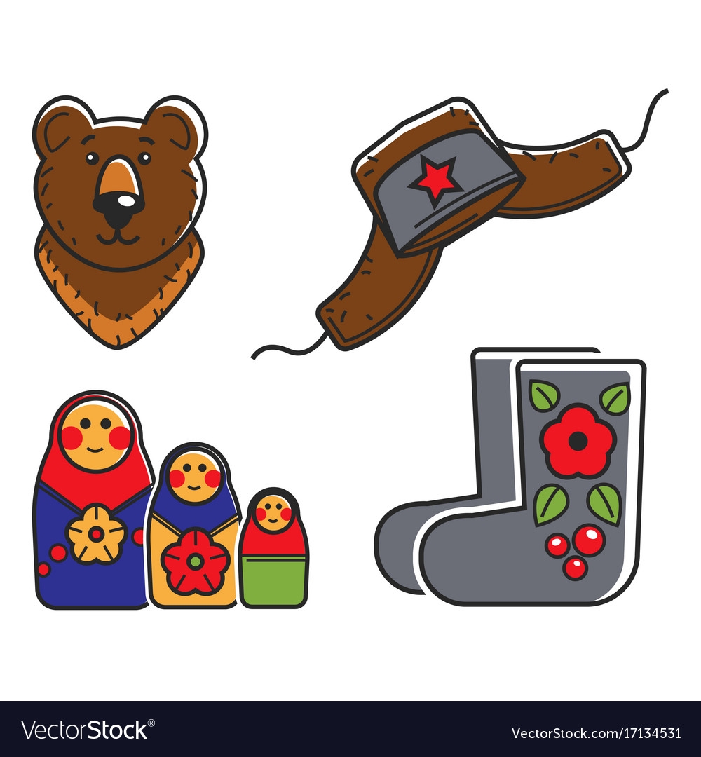 Шапка ушанка и валенки символ России