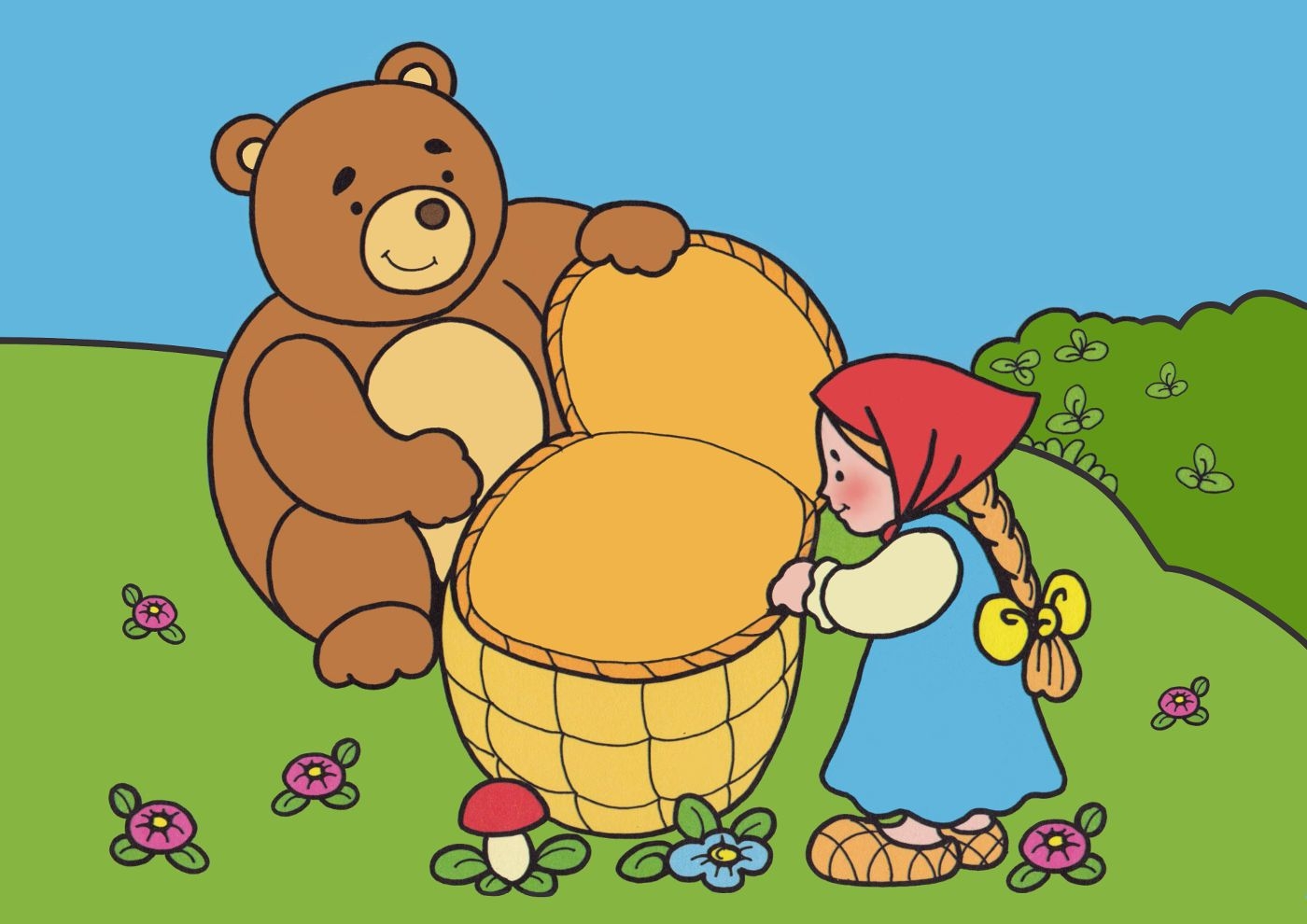 Маша и медведь пирожки