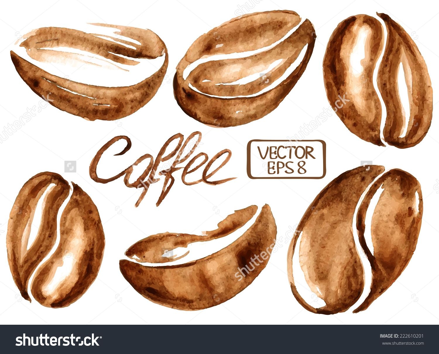 Кофейное зерно вектор