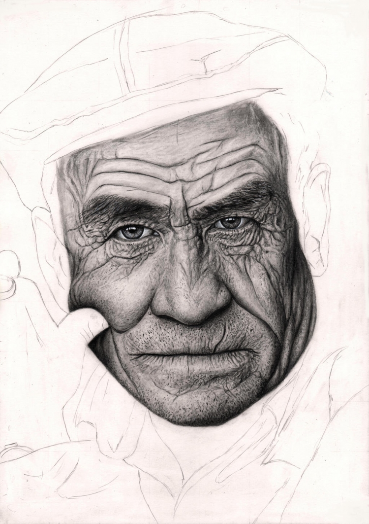 Рисунок старого человека