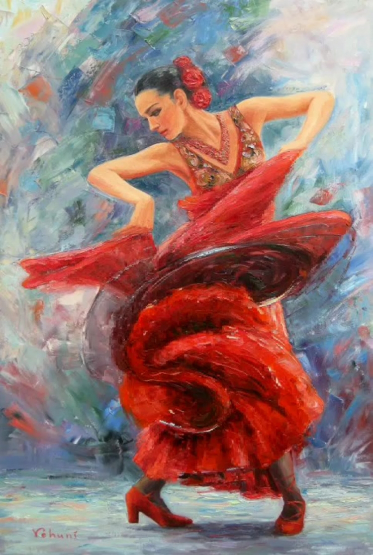 Фламенко танцовщица картина Испания