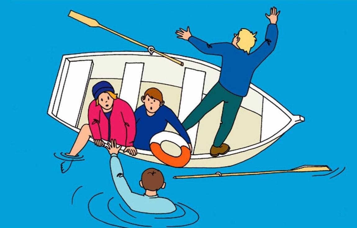 Правила поведения в лодке на воде