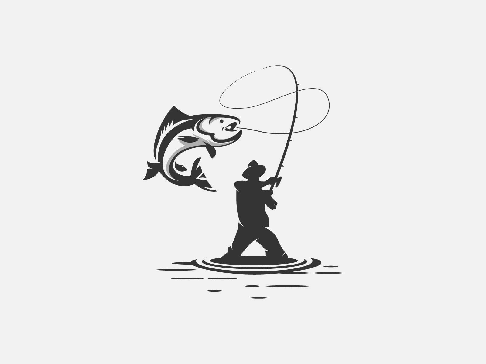 Эмблема рыбалка