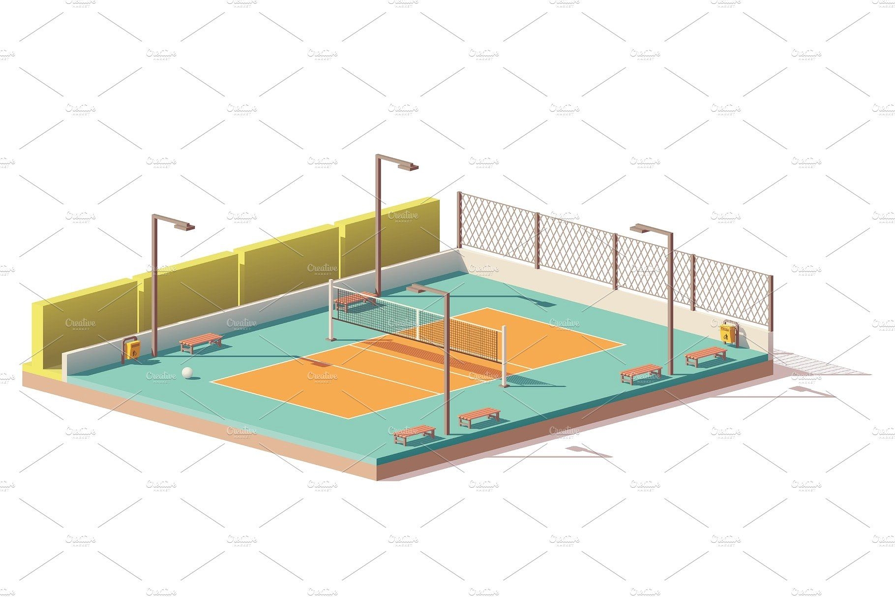 Макет площадки для пляжного волейбола